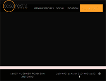 Tablet Screenshot of cosanostrapizzeria.com